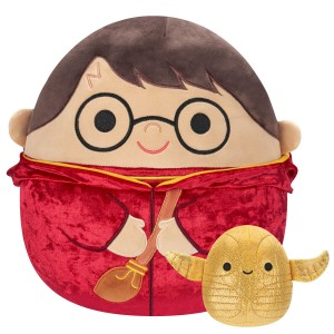Squishmallows 12-Inch Harry Potter and 4-Inch Snitch 2-Pack Fantasy Squad Golden | 601-AOFXPW
