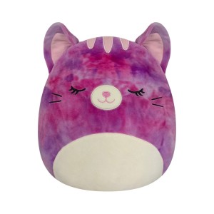 Squishmallows 14-Inch Caeli Tie-Dye Tabby Cat Fantasy Squad Purple | 913-QIAXUS