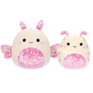 Squishmallows 5" Primrose Silkworm & 8" Prior Silk Moth 2-Pack Multi Packs Pink | 130-XMRIES