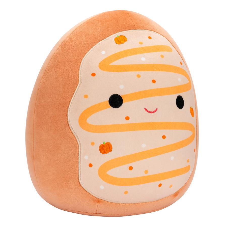 Squishmallows 11-Inch Tadd Frosted Pumpkin Donut with Drizzle Seasonal Squad Orange | 230-MDYACH