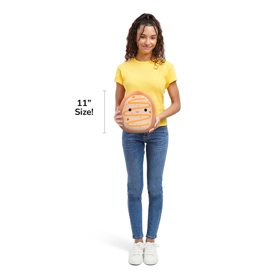 Squishmallows 11-Inch Tadd Frosted Pumpkin Donut with Drizzle Seasonal Squad Orange | 230-MDYACH