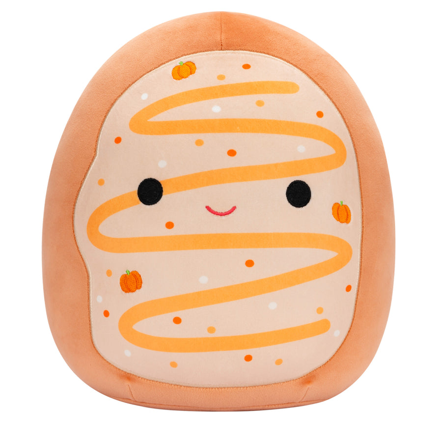 Squishmallows 11-Inch Tadd Frosted Pumpkin Donut with Drizzle Seasonal Squad Orange | 230-MDYACH