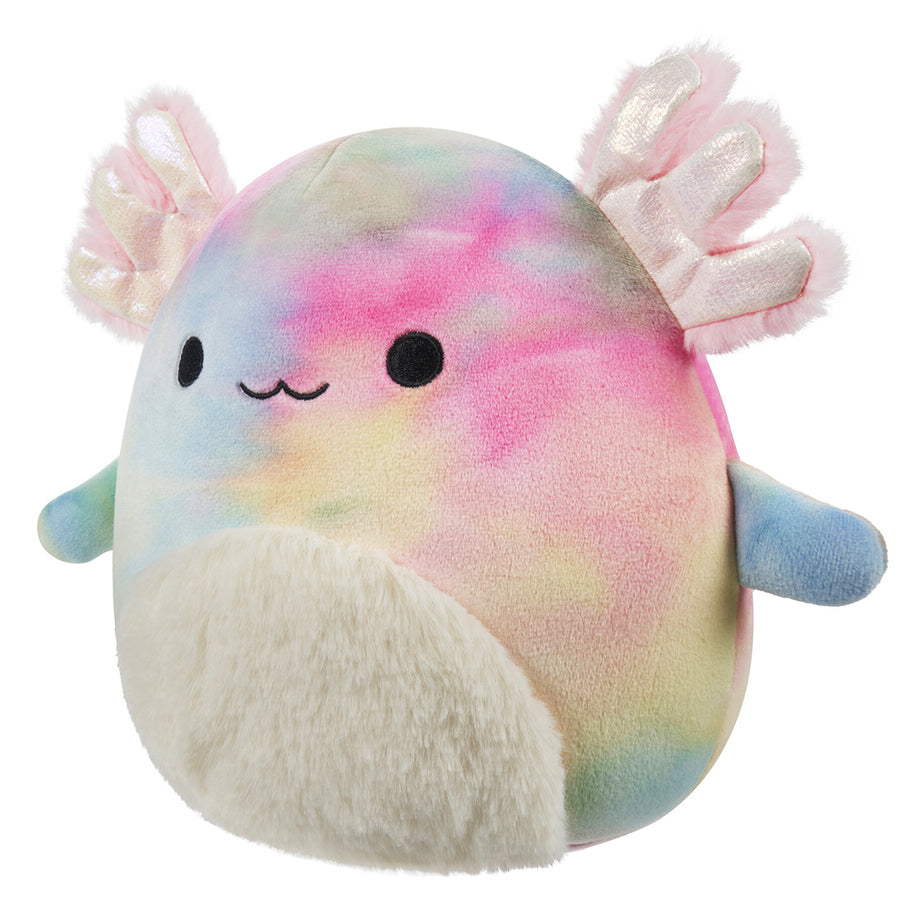 Squishmallows 11-Inch Tinley Rainbow Tie-Dye Axolotl Fantasy Squad Rainbow | 317-SPTIEO