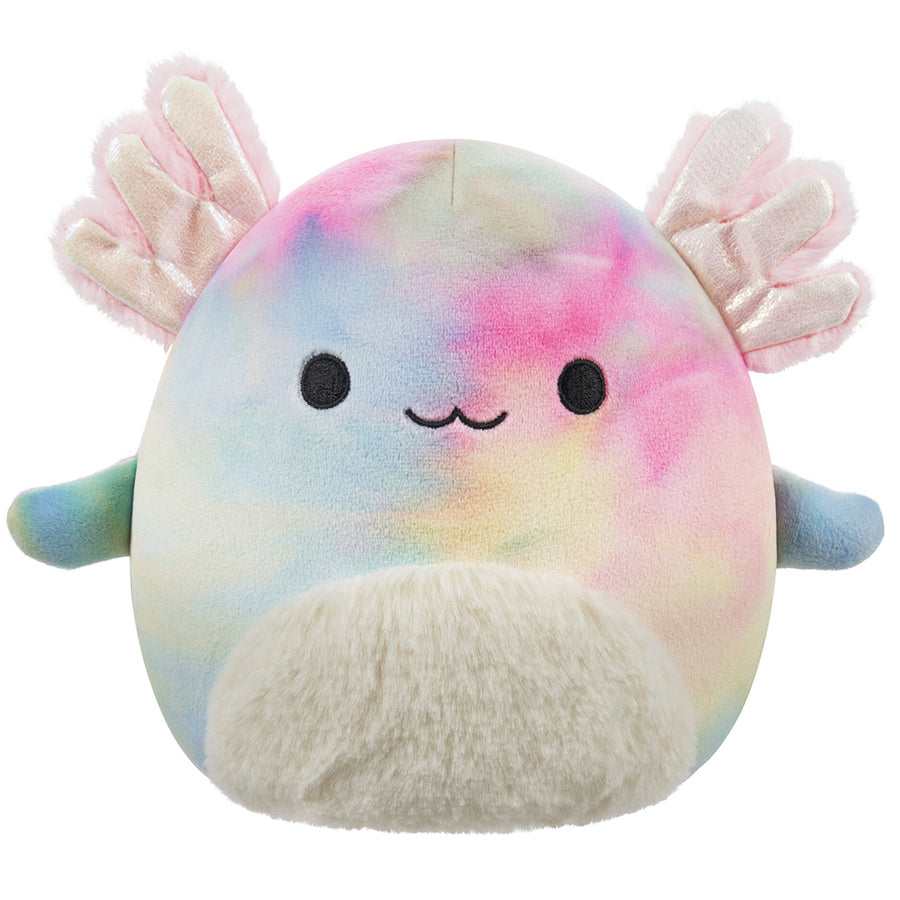 Squishmallows 11-Inch Tinley Rainbow Tie-Dye Axolotl Fantasy Squad Rainbow | 317-SPTIEO