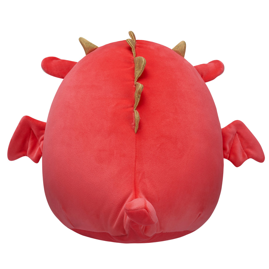 Squishmallows 12-Inch Baiden Dragon with Boba Drink Seasonal Squad Red | 850-LKBGMD