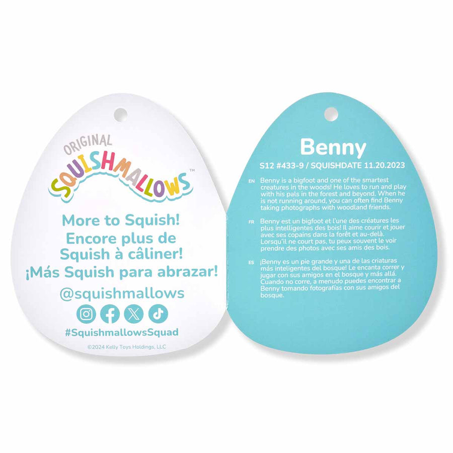 Squishmallows 12-Inch Benny Bigfoot With Scarf Fantasy Squad Brown | 715-IQXLSM