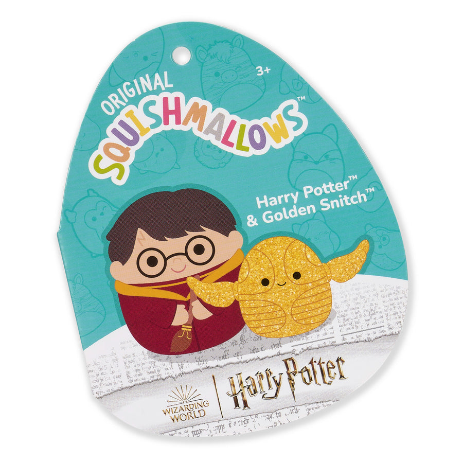 Squishmallows 12-Inch Harry Potter and 4-Inch Snitch 2-Pack Fantasy Squad Golden | 601-AOFXPW