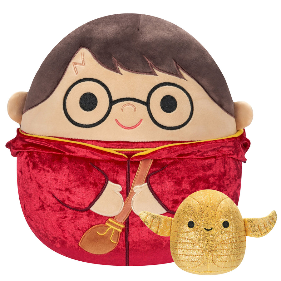 Squishmallows 12-Inch Harry Potter and 4-Inch Snitch 2-Pack Fantasy Squad Golden | 601-AOFXPW