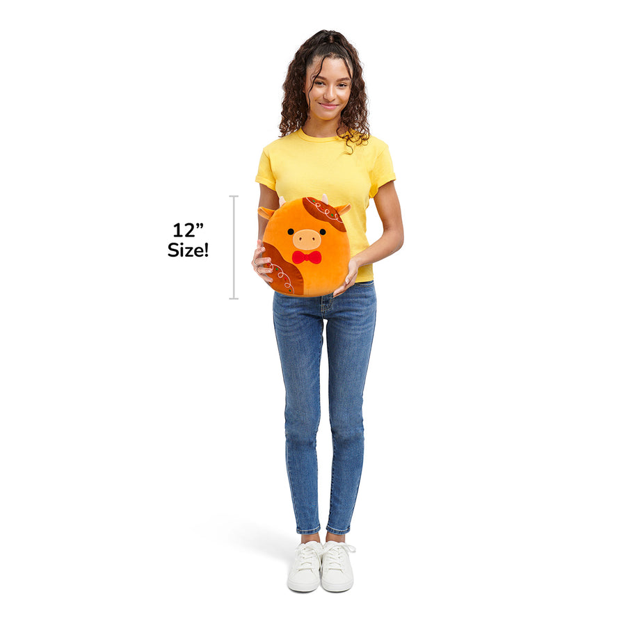 Squishmallows 12-Inch Jericho Gingerbread Cow Seasonal Squad Orange | 128-SJQIFM