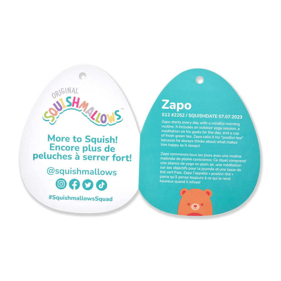 Squishmallows 12-Inch Zapo Bear Fantasy Squad Neon Orange | 507-BDWUQT