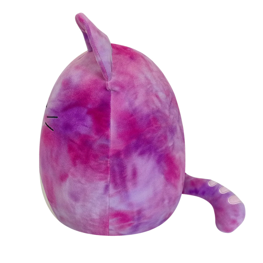 Squishmallows 14-Inch Caeli Tie-Dye Tabby Cat Fantasy Squad Purple | 913-QIAXUS