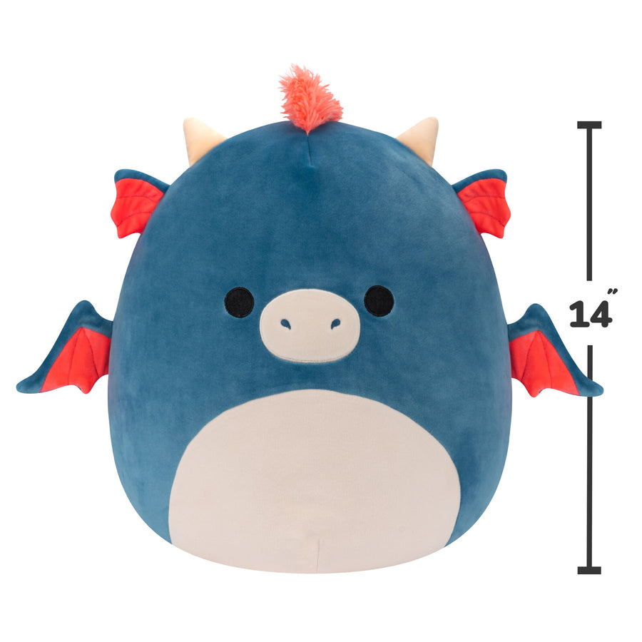Squishmallows 14-Inch Carin Dragon with Mane Fantasy Squad Orange | 176-BCOKIX