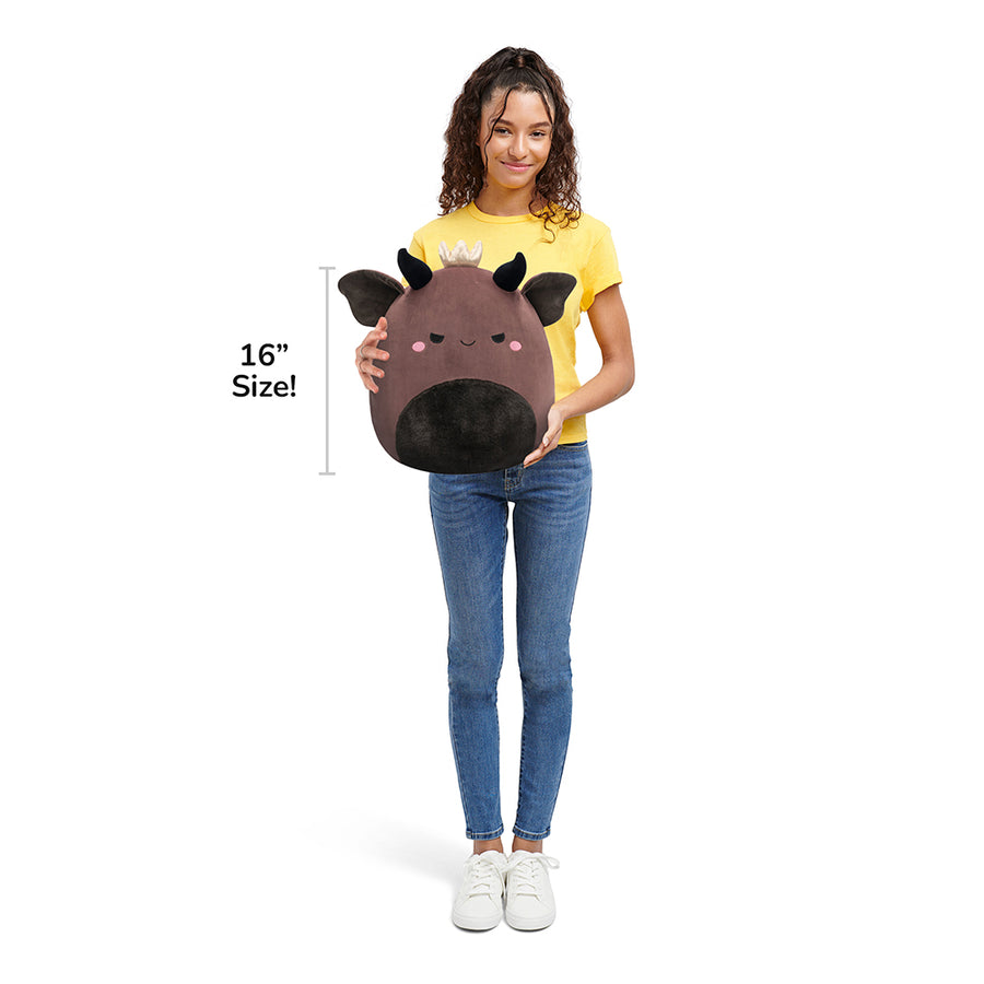 Squishmallows 16-Inch Ambergris Burgundy Goblin King Seasonal Squad Brown | 871-BNXZAC