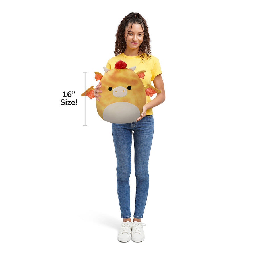 Squishmallows 16-Inch Dieric Dragon Fantasy Squad Yellow | 805-JIQBCS