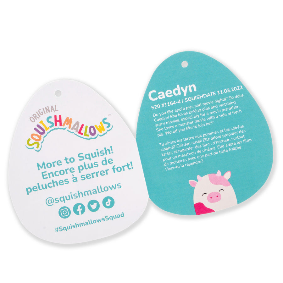 Squishmallows 20-Inch Caedyn Cream Cow with Spots Fantasy Squad Pink | 267-AUDNSJ