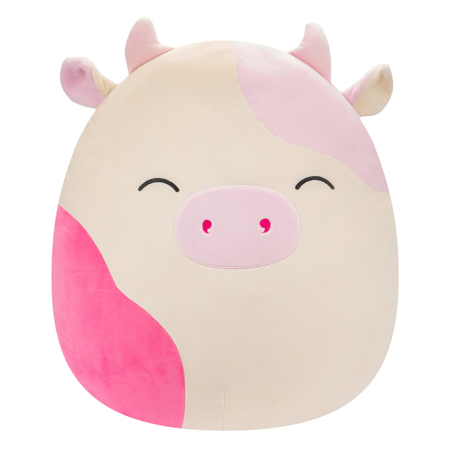 Squishmallows 20-Inch Caedyn Cream Cow with Spots Fantasy Squad Pink | 267-AUDNSJ