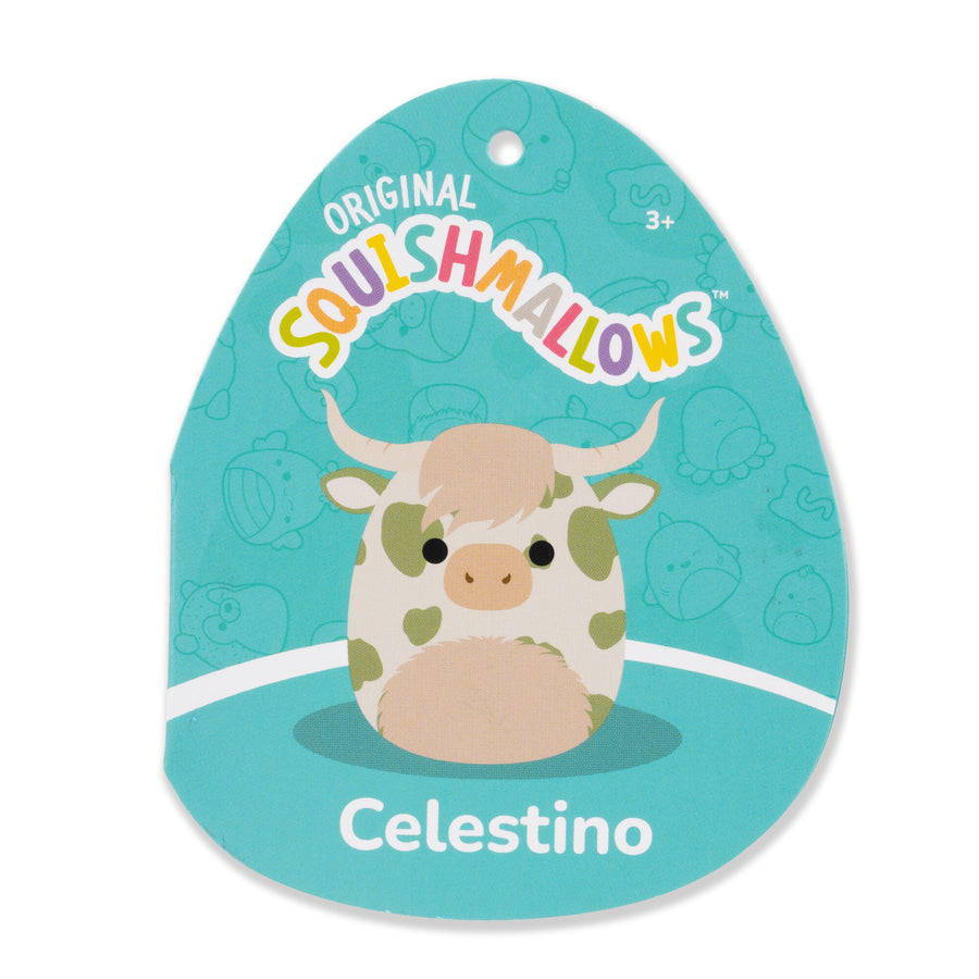 Squishmallows 20-Inch Celestino Sage Spotted Highland Cow Fantasy Squad Green | 952-YNOBRD