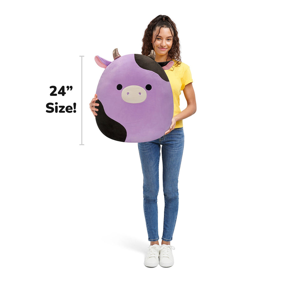 Squishmallows 24-Inch Alexie Cow Fantasy Squad Purple | 758-ESNIWX