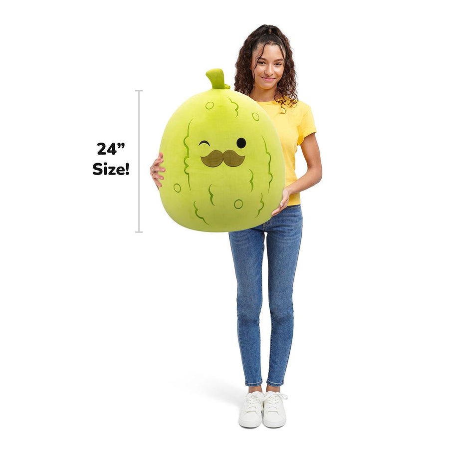 Squishmallows 24-Inch Charles Pickle with Mustache Food Squad Green | 629-FSQCDP