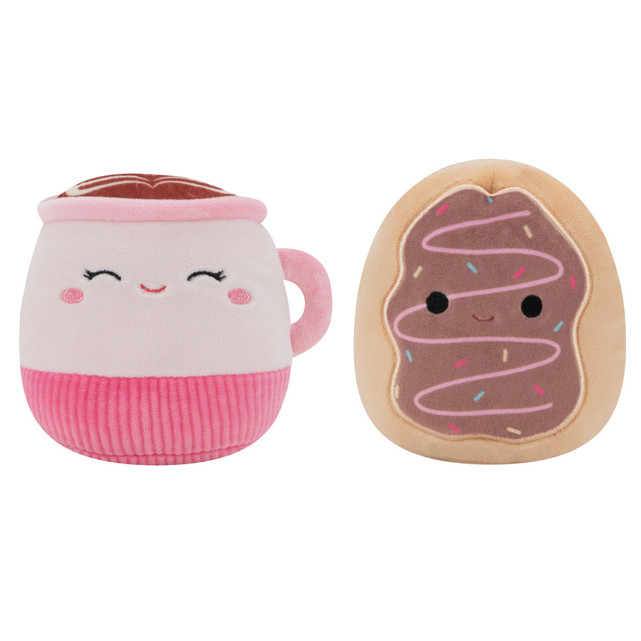 Squishmallows 2-Pack Squeaky Plush Dog Toy (Cafe - Emery & Deja) Dog Toy Pink | 913-XJIDOQ