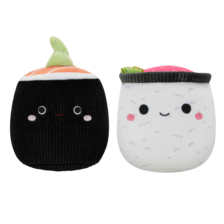 Squishmallows 2-Pack Squeaky Plush Dog Toy (Sushi - Shozo & Shun) Dog Toy Black / White | 814-LISMTG
