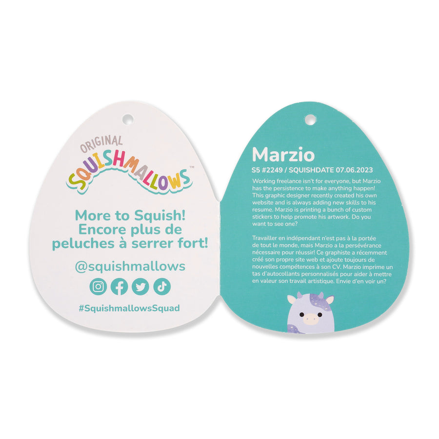 Squishmallows 5-Inch Marzio Light Velvet Cow Fantasy Squad Blue | 092-MANTFE