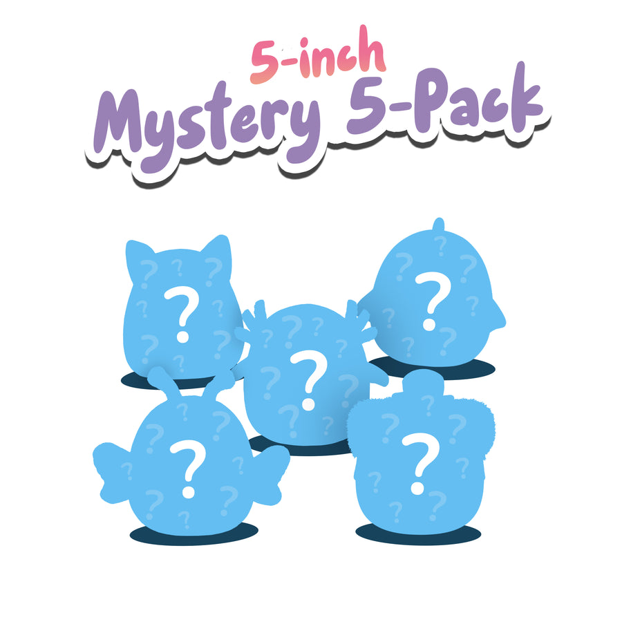 Squishmallows 5-Inch Mystery Plush 5 Pack Multi Packs Multicolor | 746-CWTSUD