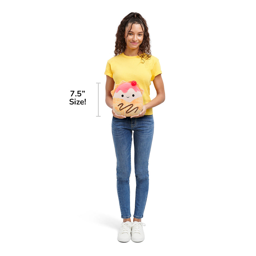 Squishmallows 7.5-Inch Gasten Strawberry Crepe Food Squad Brown | 302-XYZDOS