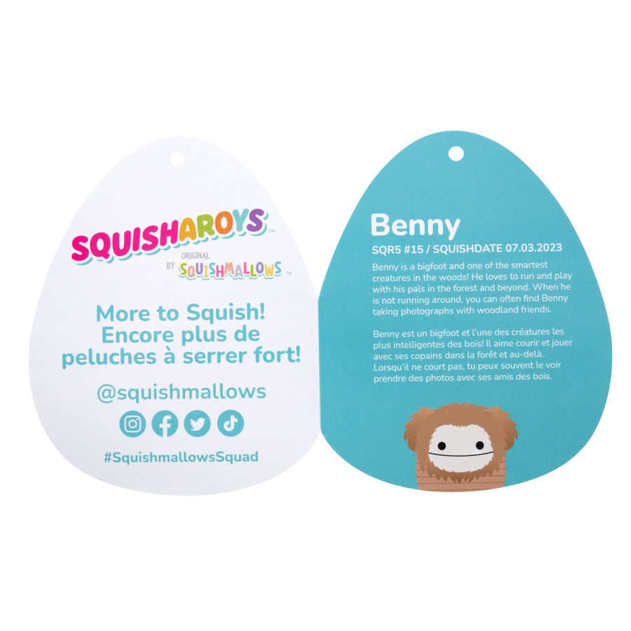 Squishmallows 8-Inch Benny Corduroy Bigfoot Fantasy Squad Brown | 369-UQJXKV