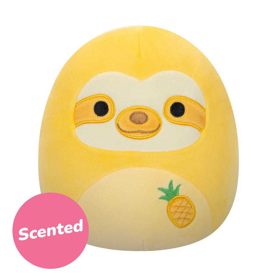 Squishmallows 8-Inch Bermuda Pineapple Scented Sloth Food Squad Yellow | 164-SGKQXM