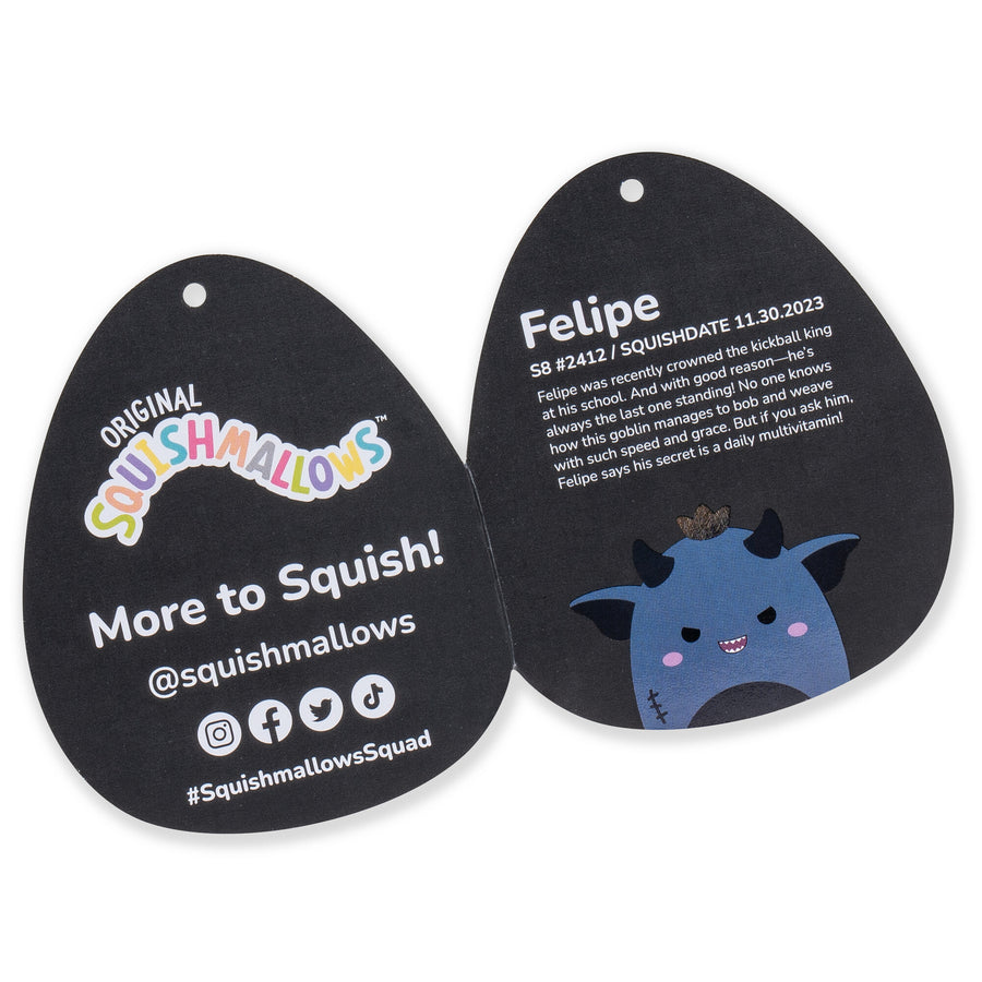 Squishmallows 8-Inch Felipe Goblin Limited Time Only Blue | 093-ORVLDG