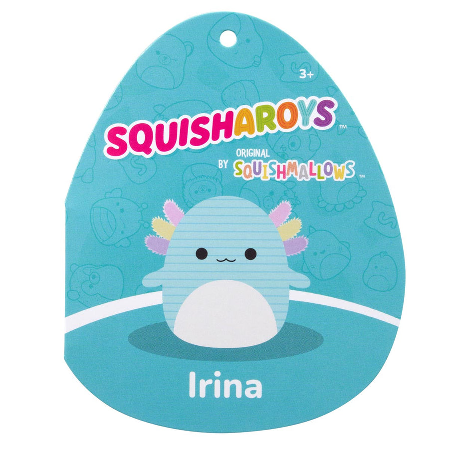 Squishmallows 8-Inch Irina Teal Corduroy Axolotl Sealife Squad Blue | 918-DPNMTA