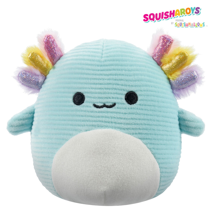 Squishmallows 8-Inch Irina Teal Corduroy Axolotl Sealife Squad Blue | 918-DPNMTA