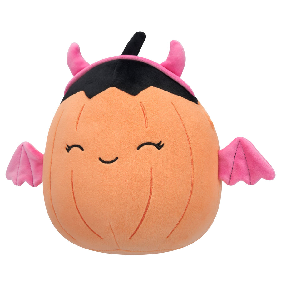 Squishmallows 8-Inch Margie Pastel Pumpkin in Devil Costume Seasonal Squad Orange / Pink | 375-HTNGOS