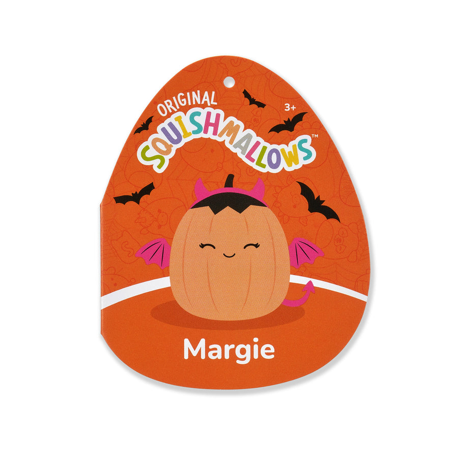 Squishmallows 8-Inch Margie Pastel Pumpkin in Devil Costume Seasonal Squad Orange / Pink | 375-HTNGOS