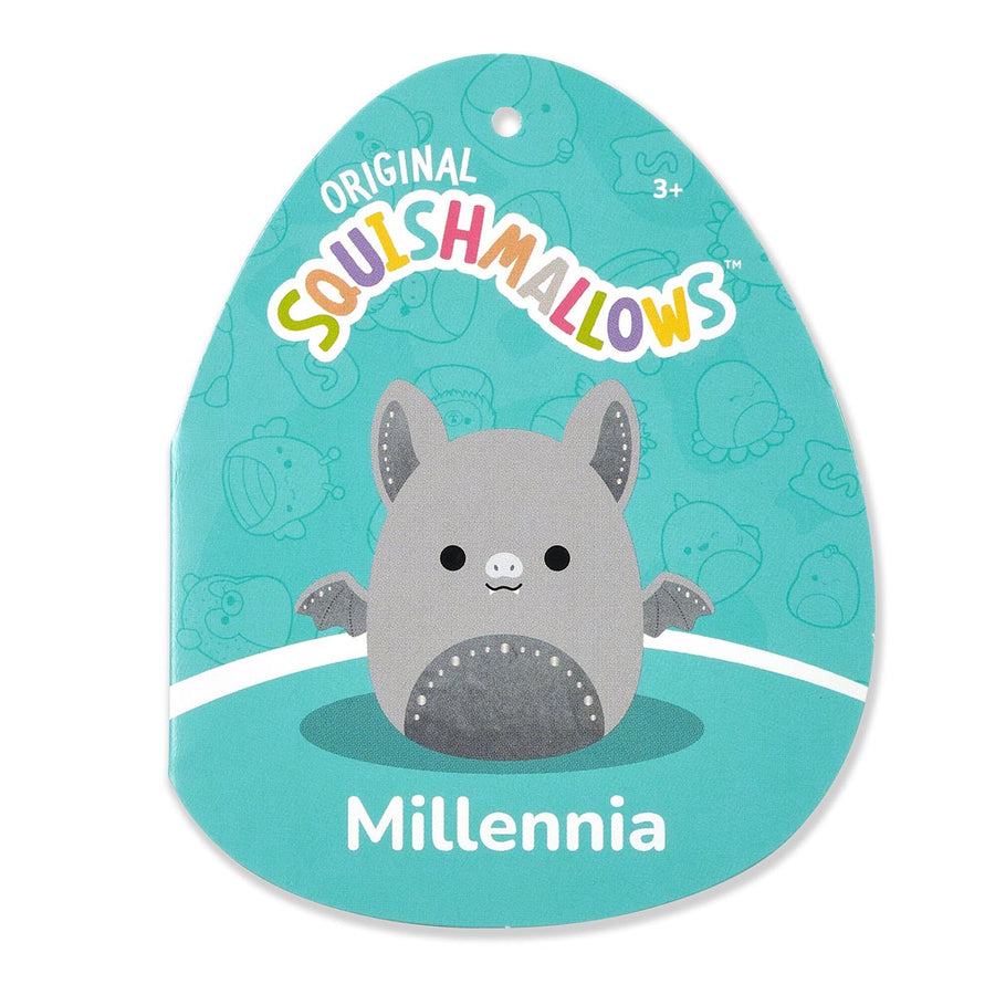 Squishmallows 8-Inch Millennia Bat with Velvet Accents Fantasy Squad Grey | 852-LDHVBK