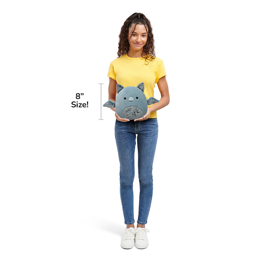 Squishmallows 8-Inch Millennia Bat with Velvet Accents Fantasy Squad Grey | 852-LDHVBK