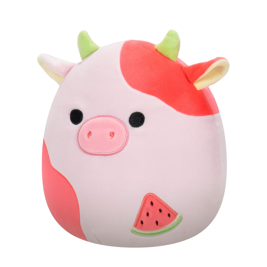 Squishmallows 8-Inch Oola Watermelon Scented Cow Fusion Squad Red | 892-TEDNZS