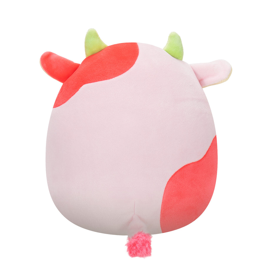 Squishmallows 8-Inch Oola Watermelon Scented Cow Fusion Squad Red | 892-TEDNZS