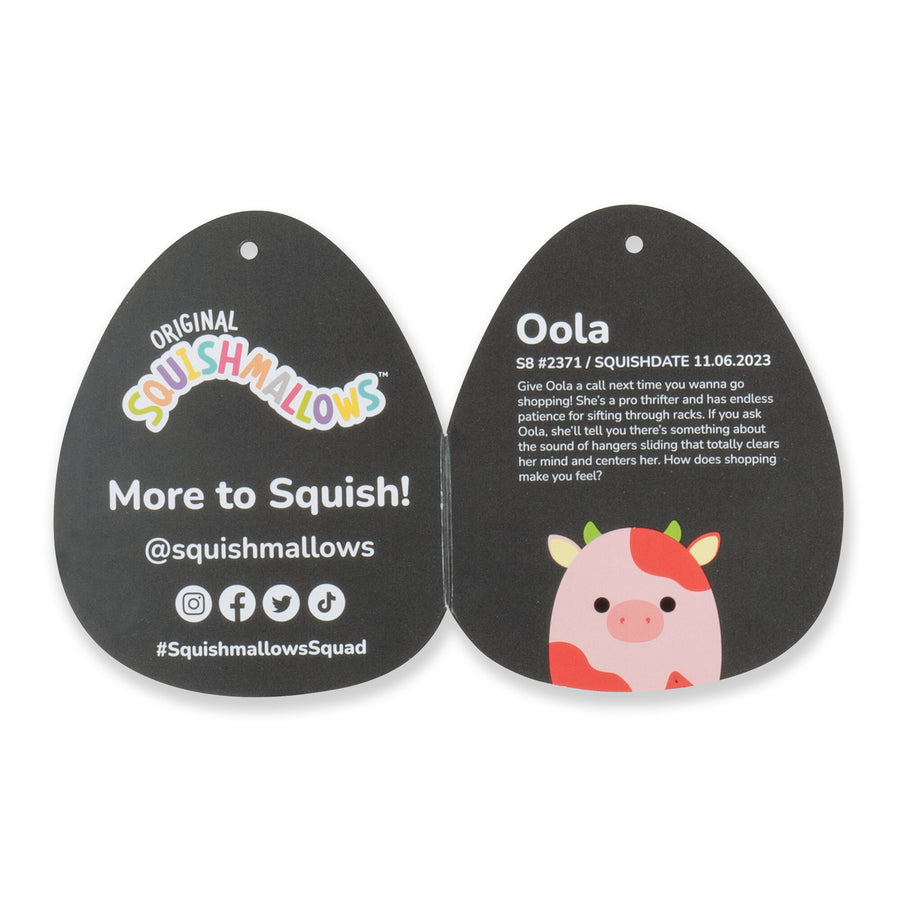 Squishmallows 8-Inch Oola Watermelon Scented Cow Fusion Squad Red | 892-TEDNZS
