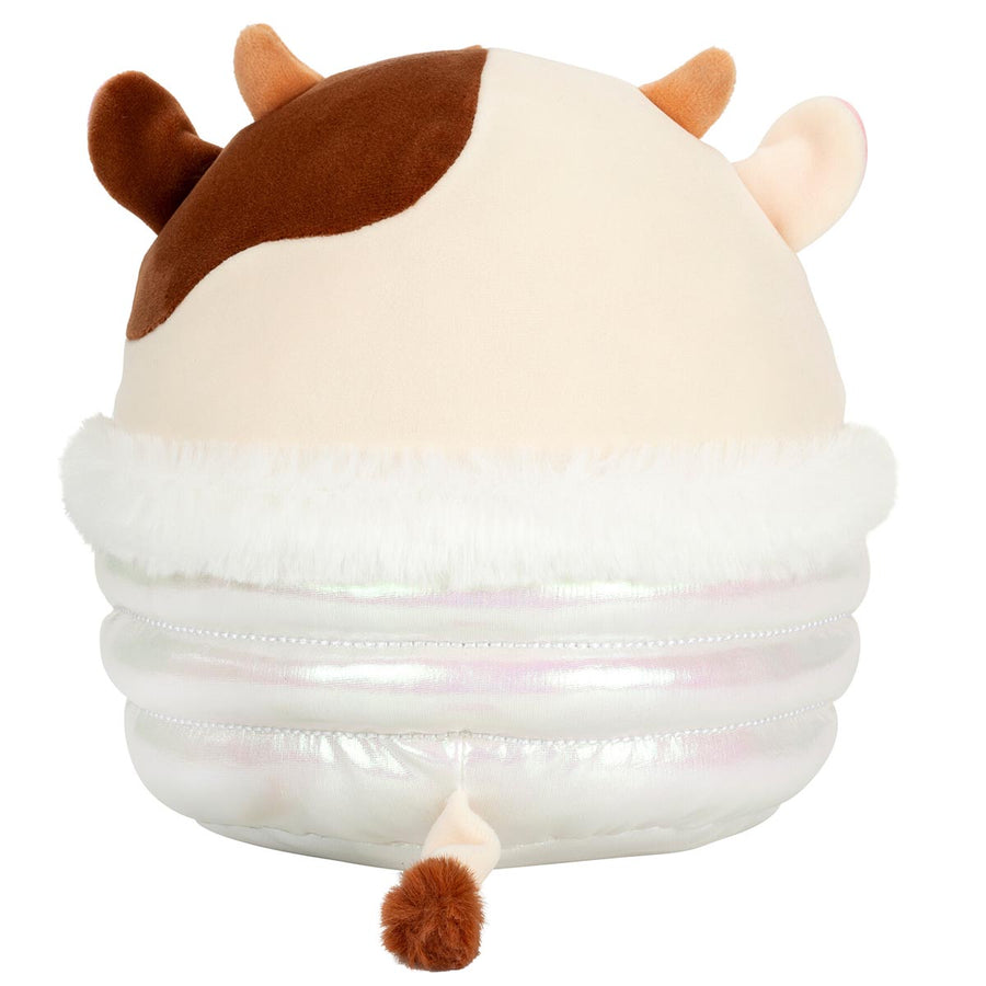 Squishmallows 8-Inch Ronnie the Cow in Puffer Jacket Food Squad White | 450-JOKLUG