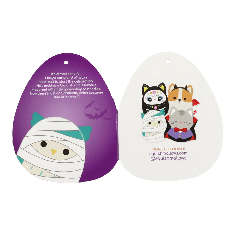 Squishmallows 8-Inch Winston Owl in Mummy Outfit Seasonal Squad Blue | 170-SNAGWK