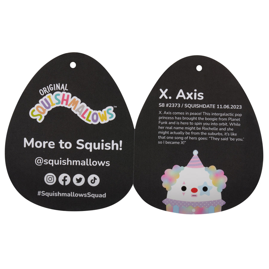 Squishmallows 8-Inch X. Axis Pastel Clown Style Squad Multicolor | 245-KLMGEN