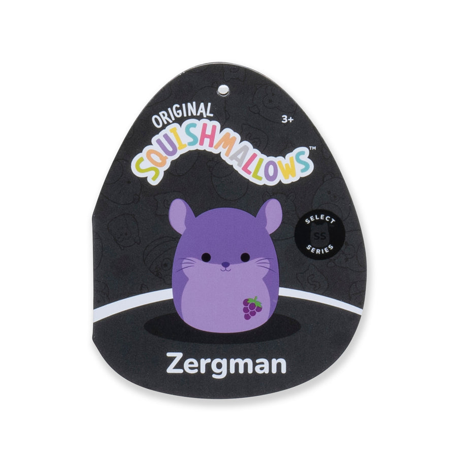 Squishmallows 8-Inch Zergman Grape Scented Chinchilla Fusion Squad Purple | 098-OLXIGY