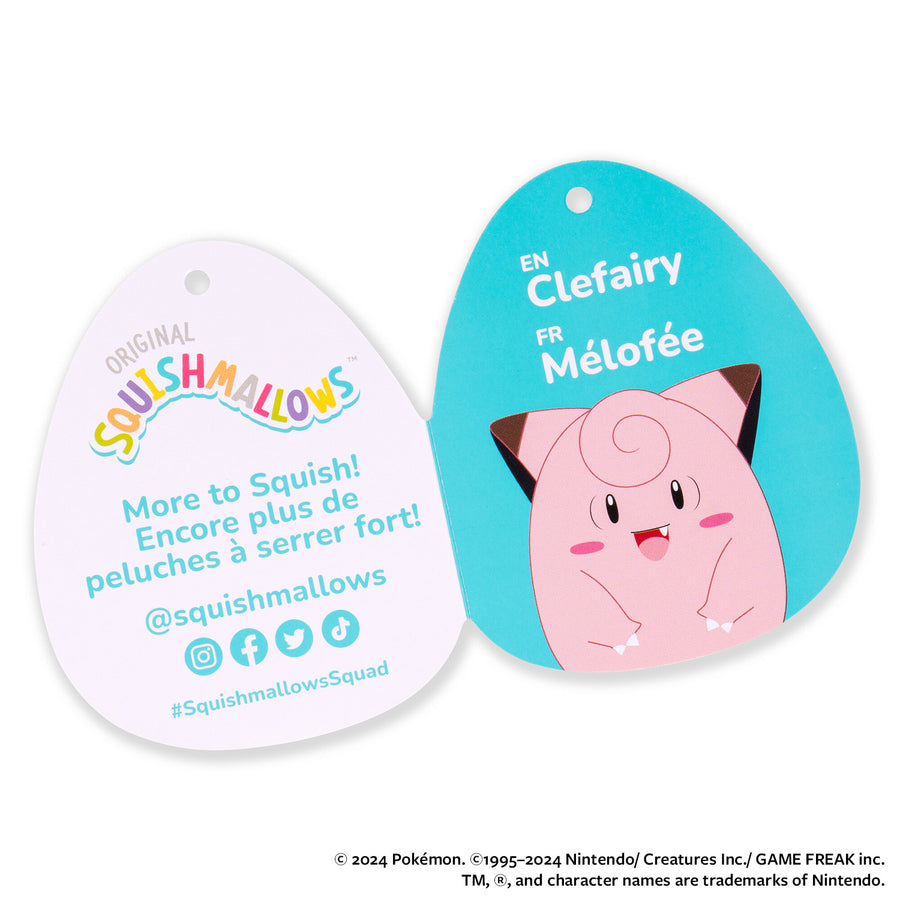 Squishmallows Pokémon 20-Inch Clefairy Fantasy Squad Pink | 673-PQBNYI