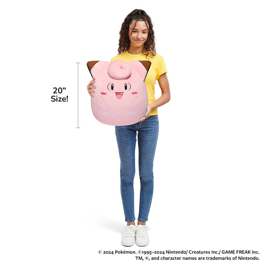 Squishmallows Pokémon 20-Inch Clefairy Fantasy Squad Pink | 673-PQBNYI