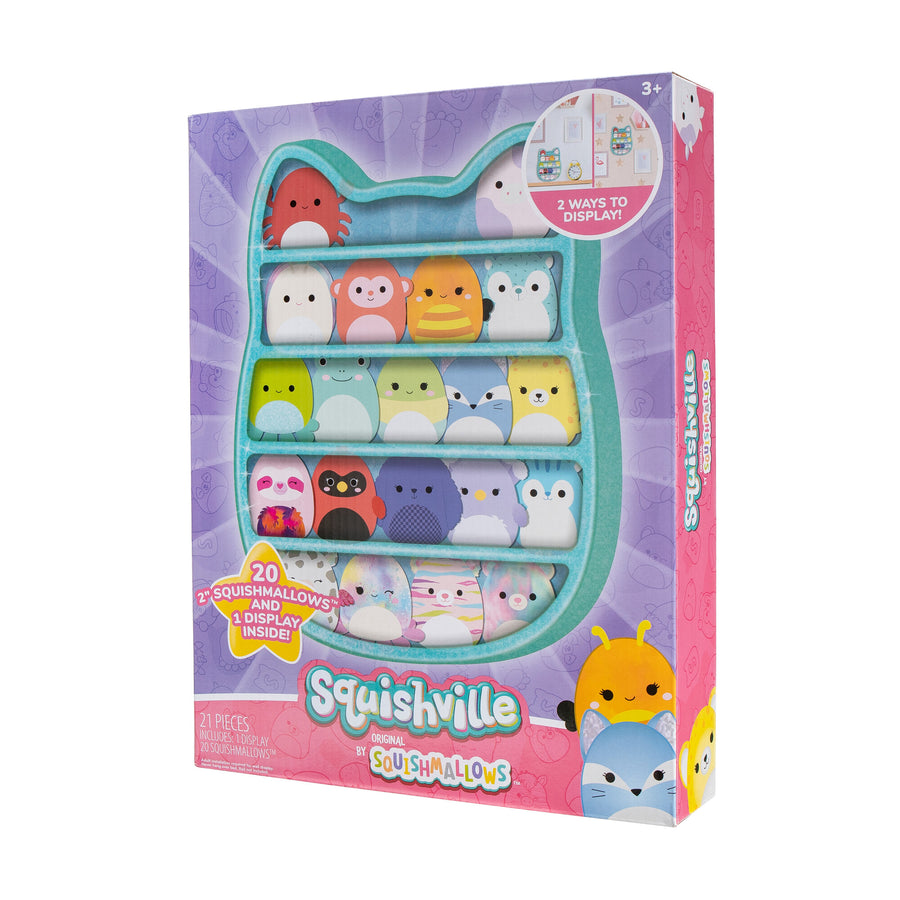 Squishmallows Squishville Play & Display Storage with 20 Storage Blue | 289-ADNEQX
